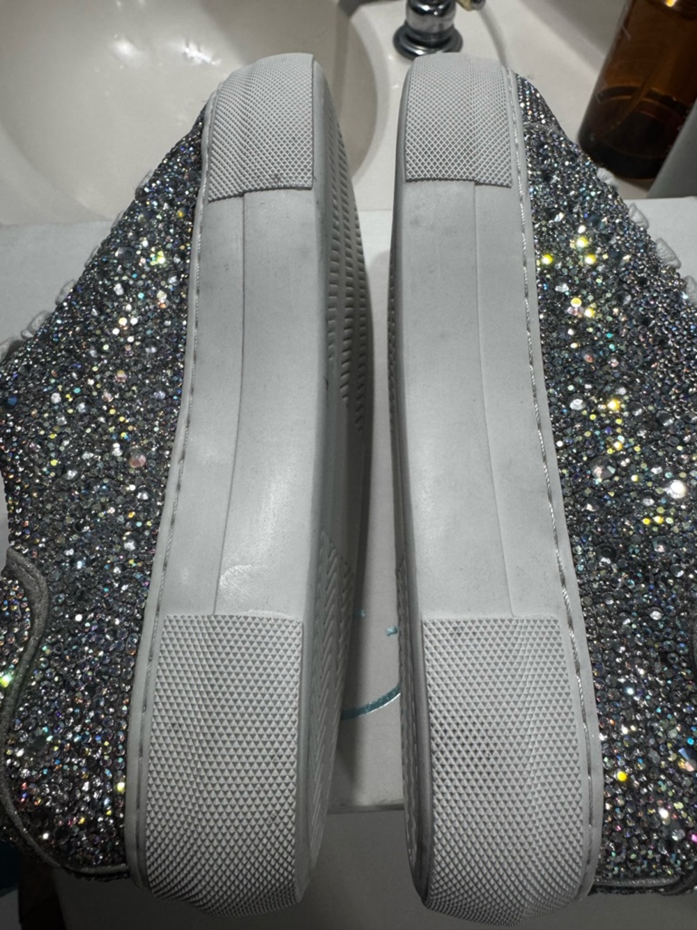 Betsey Johnson Silver Sparkle Sneakers - Picture 2 of 11